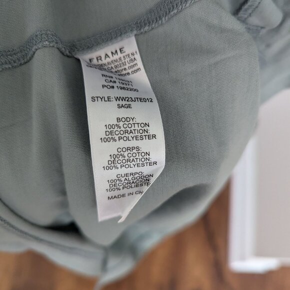 Frame top light green size M in cotton - Picture 5 of 8